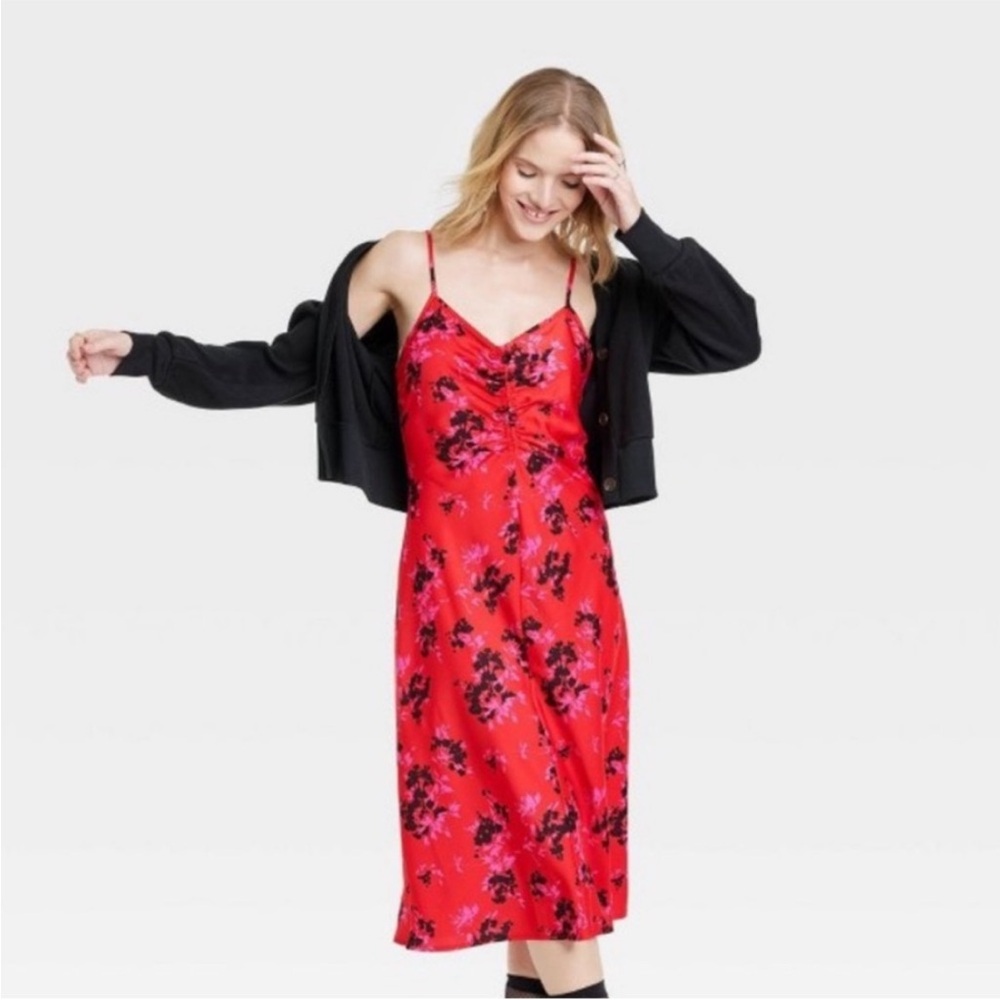 A New Day Scarlet Floral Midi Dress